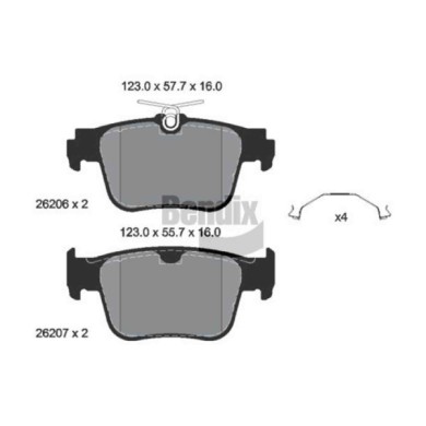 NEUTRO.jpg Kit pastiglie freno, Freno a disco BPD1664 BENDIX BRAKING per AUDI VW FORD SEAT