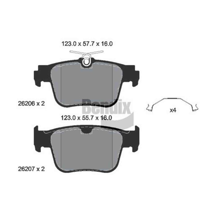 NEUTRO.jpg Kit pastiglie freno, Freno a disco BPD1664 BENDIX BRAKING per AUDI VW FORD SEAT