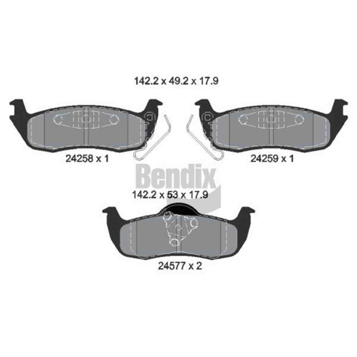 NEUTRO.jpg Kit pastiglie freno, Freno a disco BPD2115 BENDIX BRAKING per JEEP