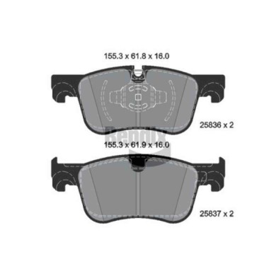 NEUTRO.jpg Kit pastiglie freno, Freno a disco BPD2374 BENDIX BRAKING per PEUGEOT CITROEN
