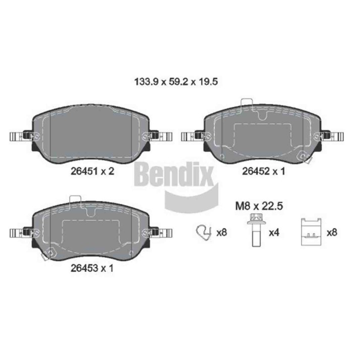 NEUTRO.jpg Kit pastiglie freno, Freno a disco BPD2376 BENDIX BRAKING per FIAT