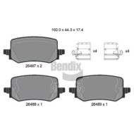 Kit pastiglie freno, Freno a disco BPD2377 BENDIX BRAKING per HYUNDAI KIA