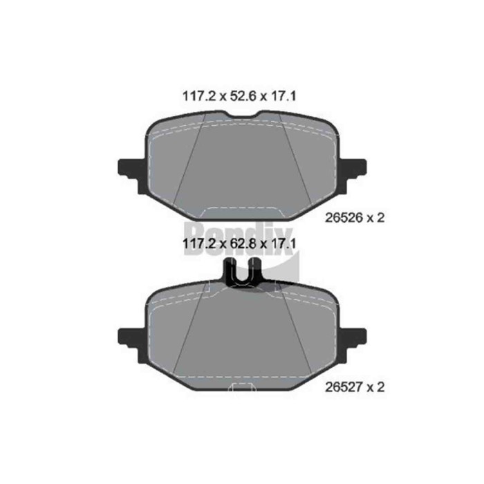 NEUTRO.jpg Kit pastiglie freno, Freno a disco BPD2406 BENDIX BRAKING per MERCEDES-BENZ