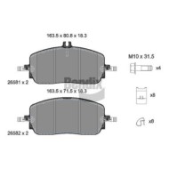 Kit pastiglie freno, Freno a disco BPD2409 BENDIX BRAKING per MERCEDES-BENZ