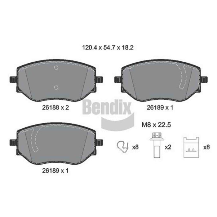 NEUTRO.jpg Kit pastiglie freno, Freno a disco BPD2420 BENDIX BRAKING per RENAULT NISSAN
