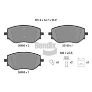 Kit pastiglie freno, Freno a disco BPD2420 BENDIX BRAKING per RENAULT NISSAN