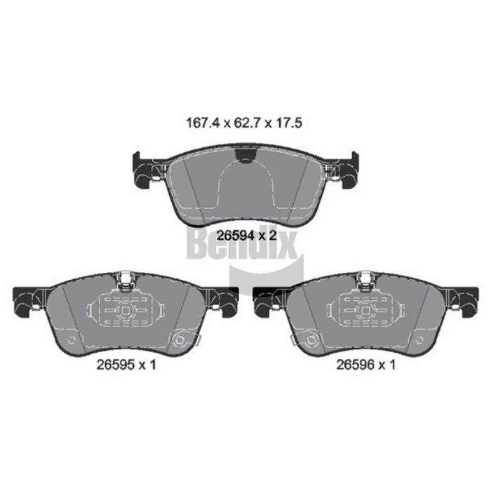 NEUTRO.jpg Kit pastiglie freno, Freno a disco BPD2525 BENDIX BRAKING per RENAULT NISSAN