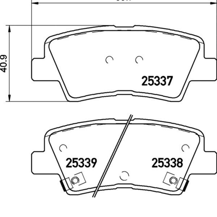 P30094_2.JPG Kit pastiglie freno, Freno a disco P 30 094 BREMBO per HYUNDAI KIA SSANGYONG
