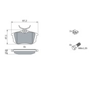 0986424427_2.JPG Kit pastiglie freno, Freno a disco 0 986 424 427 BOSCH per VOLVO MITSUBISHI