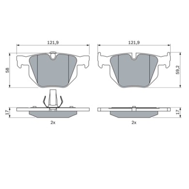 0986424766_1.JPG Kit pastiglie freno, Freno a disco 0 986 424 766 BOSCH per BMW