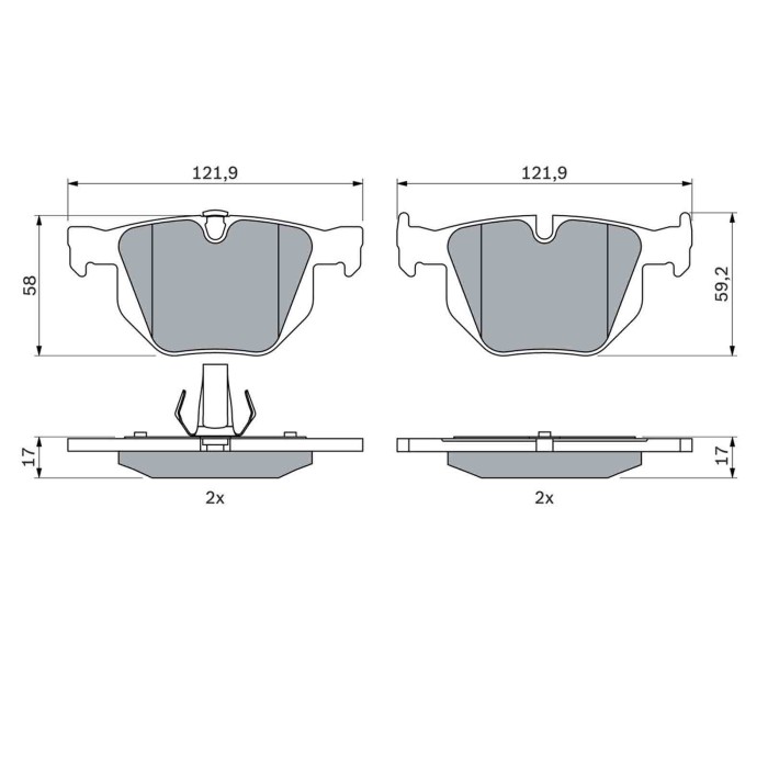 0986424766_1.JPG Kit pastiglie freno, Freno a disco 0 986 424 766 BOSCH per BMW