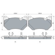 0986424965_1.JPG Kit pastiglie freno, Freno a disco 0 986 424 965 BOSCH per AUDI