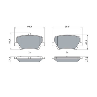 0986424996_1.JPG Kit pastiglie freno, Freno a disco 0 986 424 996 BOSCH per VOLVO