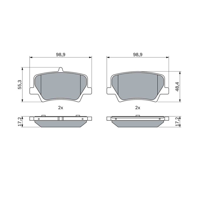 0986424996_1.JPG Kit pastiglie freno, Freno a disco 0 986 424 996 BOSCH per VOLVO
