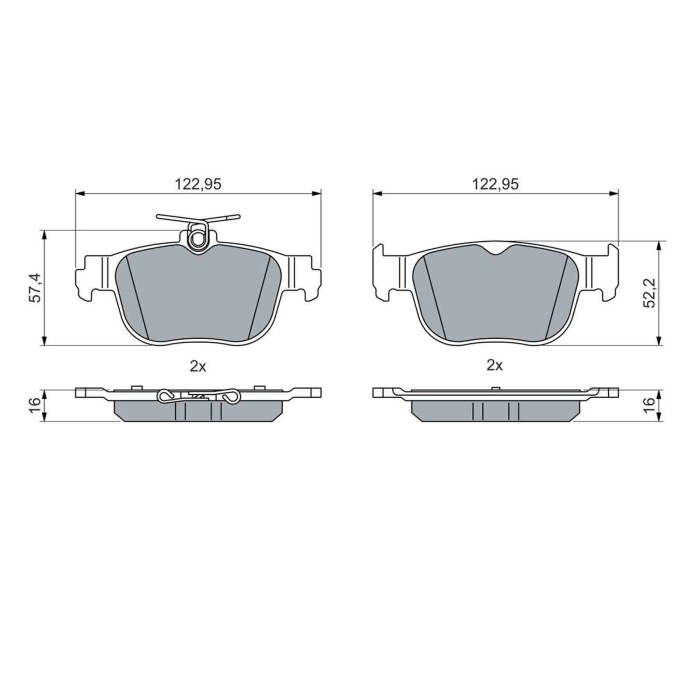 0986460083_2.JPG Kit pastiglie freno, Freno a disco 0 986 460 083 BOSCH per AUDI VW FORD SEAT