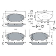 Kit pastiglie freno, Freno a disco 0 986 460 149 BOSCH per TOYOTA SUZUKI