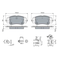 Kit pastiglie freno, Freno a disco 0 986 460 291 BOSCH per PEUGEOT CITROEN OPEL
