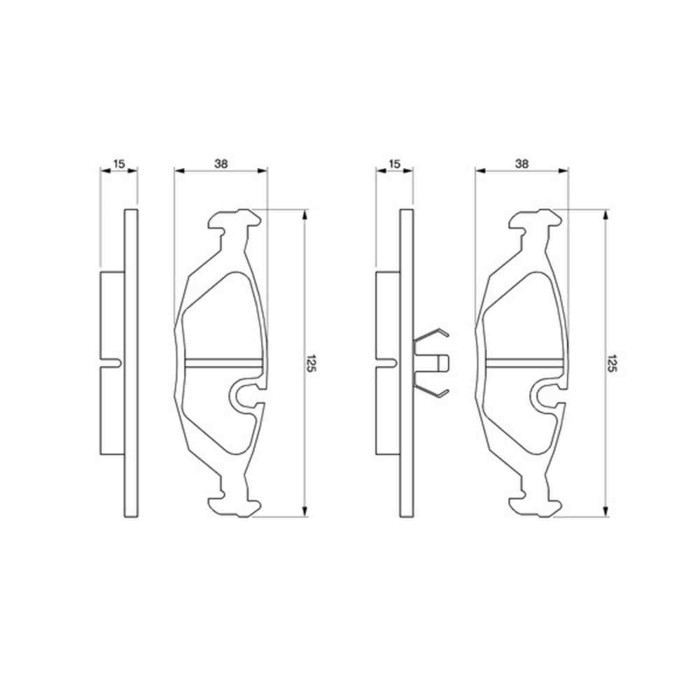 0986460996_2.JPG Kit pastiglie freno, Freno a disco 0 986 460 996 BOSCH per VOLVO SAAB