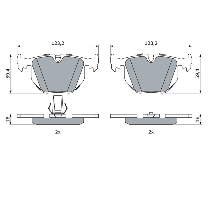 0986494006_2.JPG Kit pastiglie freno, Freno a disco 0 986 494 006 BOSCH per BMW LAND ROVER