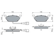 0986494019_4.JPG Kit pastiglie freno, Freno a disco 0 986 494 019 BOSCH per AUDI VW SEAT SKODA