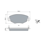 0986494026_1.JPG Kit pastiglie freno, Freno a disco 0 986 494 026 BOSCH per FORD JAGUAR