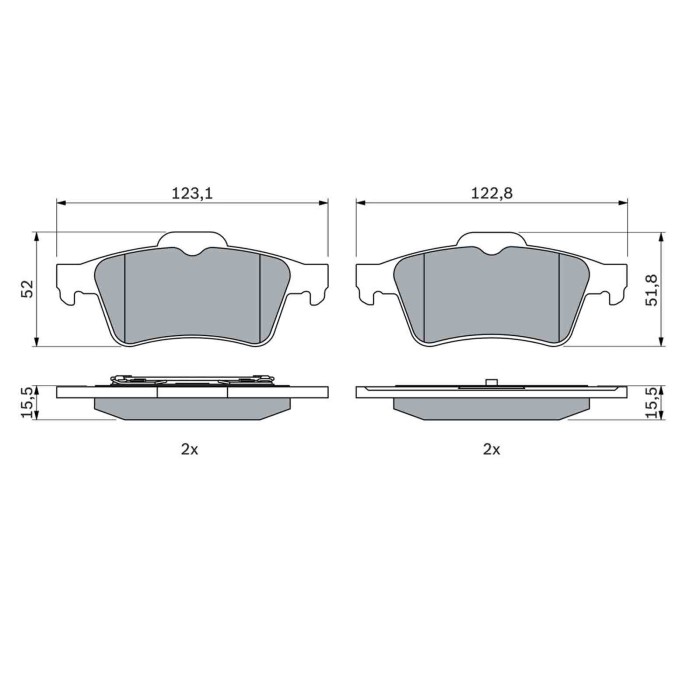 0986494032_2.JPG Kit pastiglie freno, Freno a disco 0 986 494 032 BOSCH per RENAULT FORD OPEL