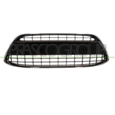 FD3442130_1.JPG Griglia Centrale Paraurti Nera Con Cornice Cromata Per Ford Fiesta Mk Vi Dal 2008 Al 2012