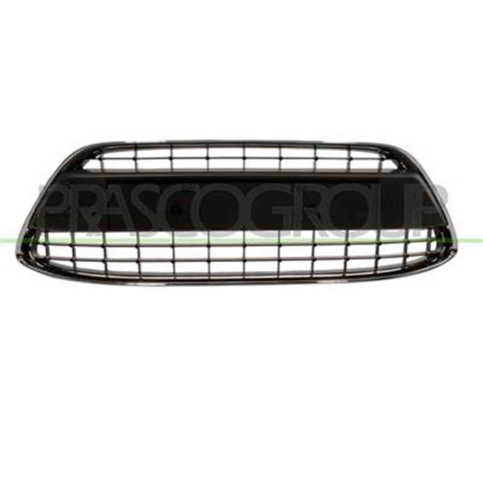 FD3442130_1.JPG Griglia Centrale Paraurti Nera Con Cornice Cromata Per Ford Fiesta Mk Vi Dal 2008 Al 2012