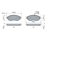 0986494111_2.JPG Kit pastiglie freno, Freno a disco 0 986 494 111 BOSCH per PEUGEOT CITROEN FIAT