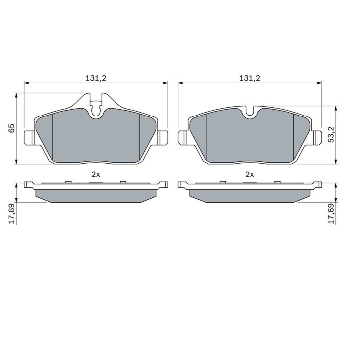 0986494120_2.JPG Kit pastiglie freno, Freno a disco 0 986 494 120 BOSCH per BMW MINI