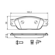0986494141_1.JPG Kit pastiglie freno, Freno a disco 0 986 494 141 BOSCH per JAGUAR