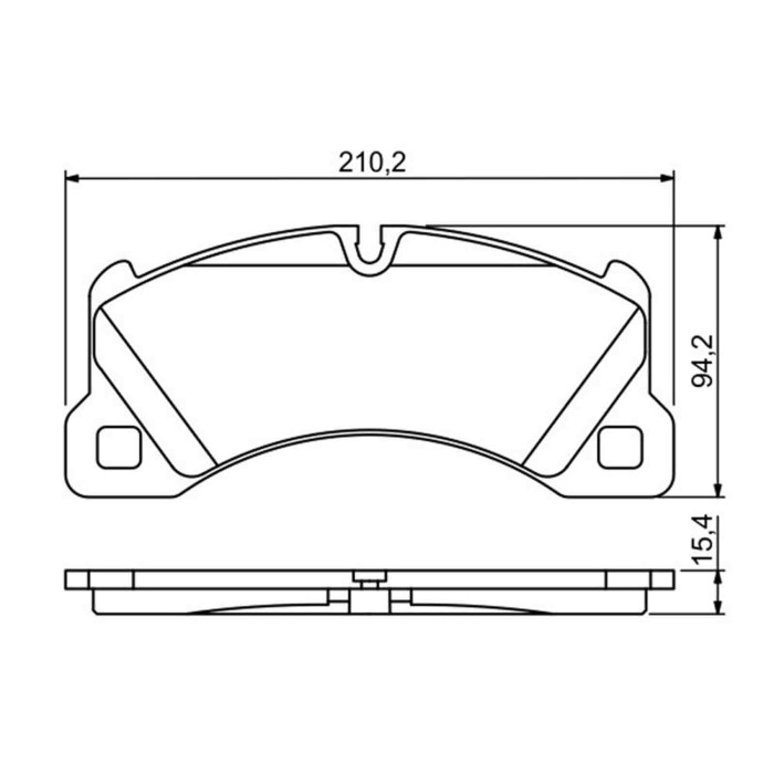 0986494206_2.JPG Kit pastiglie freno, Freno a disco 0 986 494 206 BOSCH per AUDI VW PORSCHE