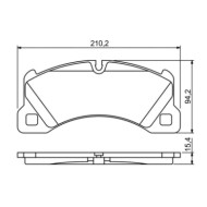 0986494206_2.JPG Kit pastiglie freno, Freno a disco 0 986 494 206 BOSCH per AUDI VW PORSCHE