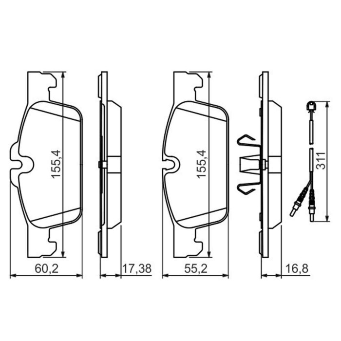 0986494527_2.JPG Kit pastiglie freno, Freno a disco 0 986 494 527 BOSCH per PEUGEOT