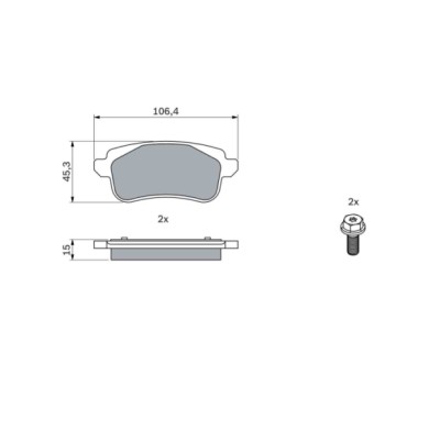 0986494723_2.JPG Kit pastiglie freno, Freno a disco 0 986 494 723 BOSCH per RENAULT