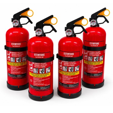 EST_2_KG_1_PZ_3.jpg Estintore 2 Kg Categoria Abc Omologato Supporto Da Parete Kit 4 Pezzi