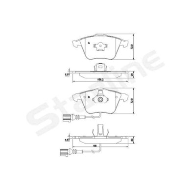 NEUTRO.jpg Kit pastiglie freno, Freno a disco BD S837P STARLINE per AUDI SEAT
