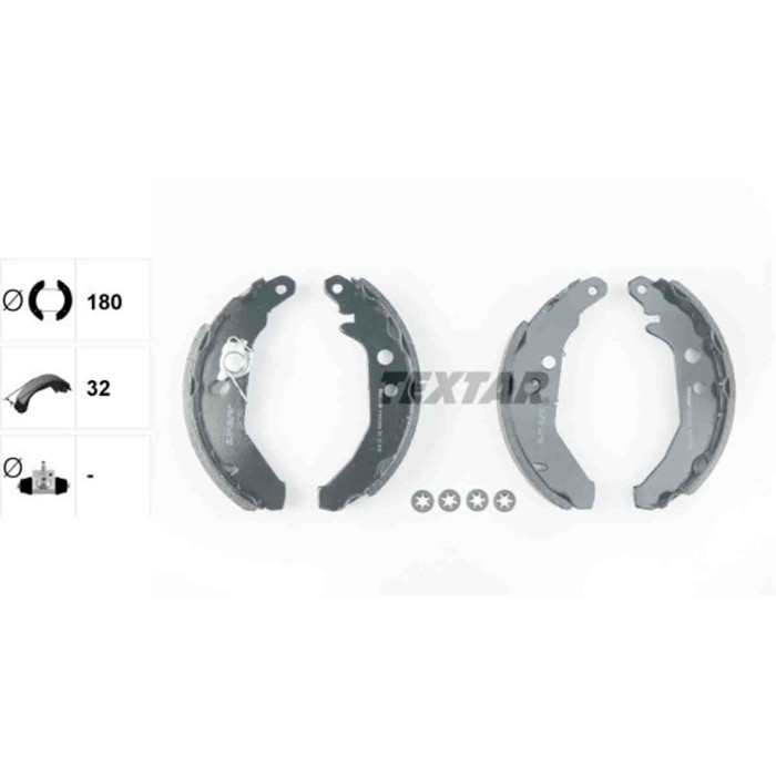 91041900_1.JPG Kit ganasce freno 91041900 TEXTAR per FORD