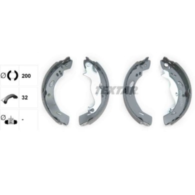 91069200_1.JPG Kit ganasce freno 91069200 TEXTAR per FORD