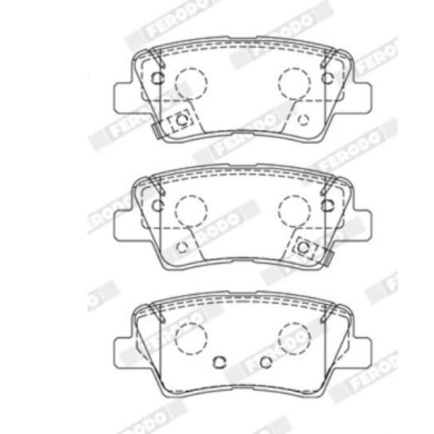 FDB5041_2.JPG Kit pastiglie freno, Freno a disco FDB5041 FERODO per HYUNDAI KIA