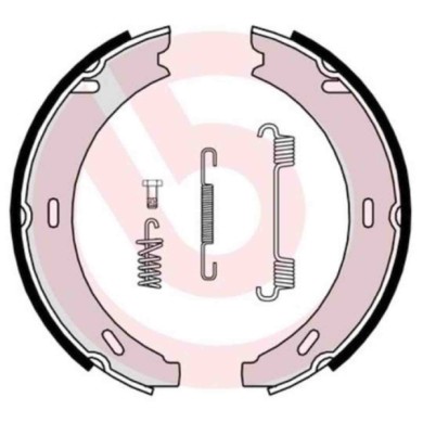 S50502_2.JPG Kit ganasce, Freno stazionamento S 50 502 BREMBO per MERCEDES-BENZ PORSCHE