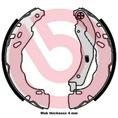 S61544_2.JPG Kit ganasce freno S 61 544 BREMBO per PEUGEOT CITROEN OPEL DS