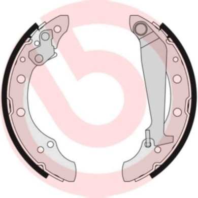 S85511_2.JPG Kit ganasce freno S 85 511 BREMBO per AUDI VW SEAT SKODA