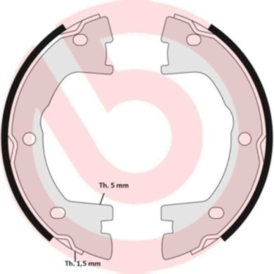 SA6506_2.JPG Kit ganasce, Freno stazionamento S A6 506 BREMBO per IVECO