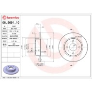 08569110_2.JPG Discofreno Singolo 08.5691.10 BREMBO per NISSAN