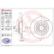 08884321_2.JPG Discofreno Singolo 08.8843.21 BREMBO per AUDI