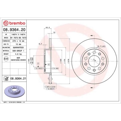 08936420_2.JPG Discofreno Singolo 08.9364.20 BREMBO per FIAT JEEP ALFA ROMEO