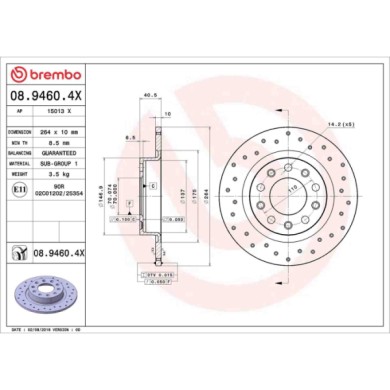0894604X_2.JPG Discofreno Singolo 08.9460.4X BREMBO per ALFA ROMEO
