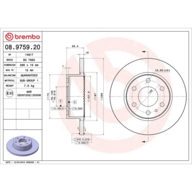08975920_2.JPG Discofreno Singolo 08.9759.20 BREMBO per IVECO