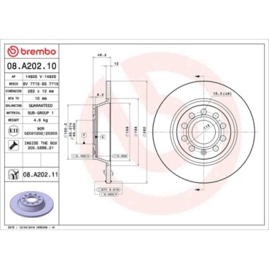 08A20211_2.JPG Discofreno Singolo 08.A202.11 BREMBO per AUDI VW SEAT SKODA